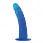 DILDO JELLY 18 x 4,5 cm BLU - con ventosa